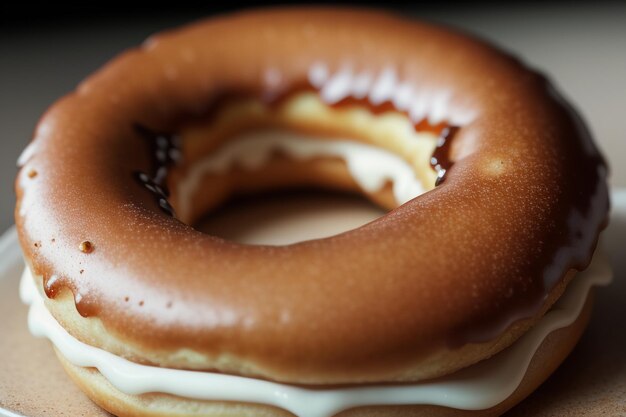 Foto donut deliciosa comida gourmet lanche papel de parede ilustração de fundo comida favorita