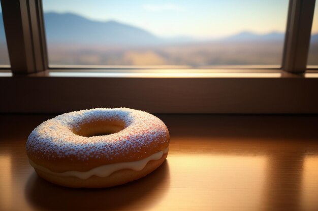 Foto donut deliciosa comida gourmet lanche papel de parede ilustração de fundo comida favorita