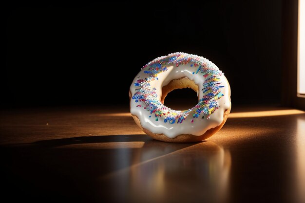 Donut deliciosa comida gourmet lanche papel de parede ilustração de fundo comida favorita