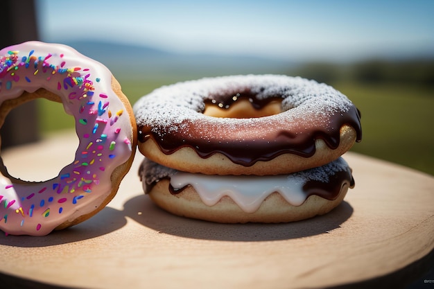 Donut deliciosa comida gourmet snack fondo de pantalla ilustración comida favorita
