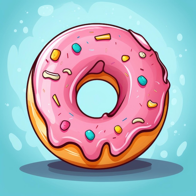 donut em estilo cartoon