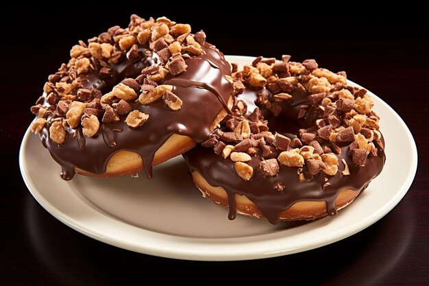 Donut con escamas heladas y azúcar