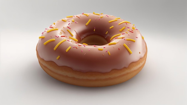 Donut en un fondo blanco