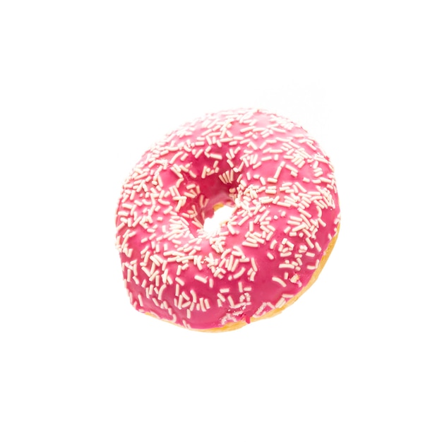 Donut isolado em um fundo branco.