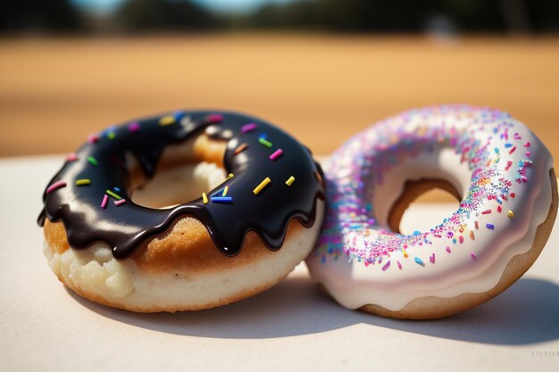 Donut köstliches Gourmet-Essen Snack Tapete Hintergrund Illustration Lieblingsessen