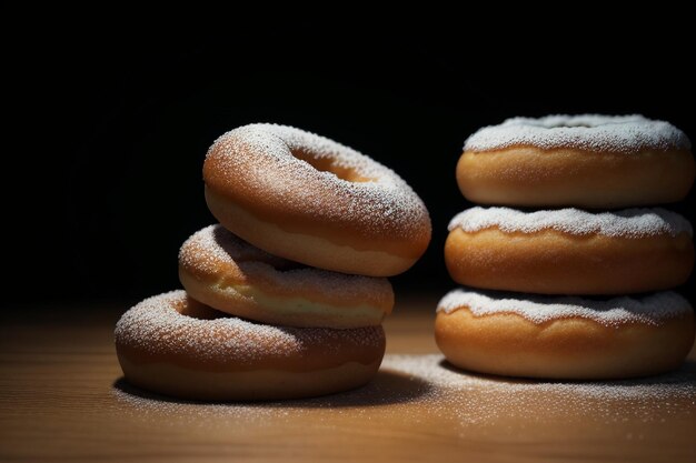 Donut köstliches Gourmet-Essen Snack Tapete Hintergrund Illustration Lieblingsessen