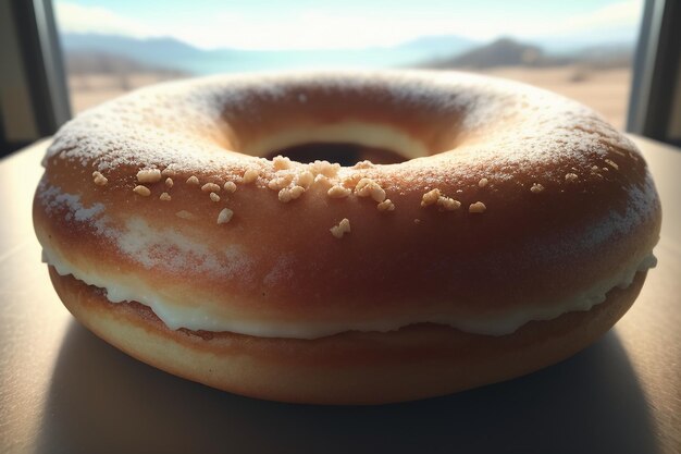 Foto donut köstliches gourmet-essen snack tapete hintergrund illustration lieblingsessen