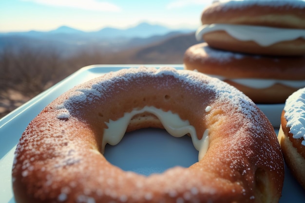 Foto donut leckeres leckeres essen snack tapete hintergrund illustration lieblingsessen