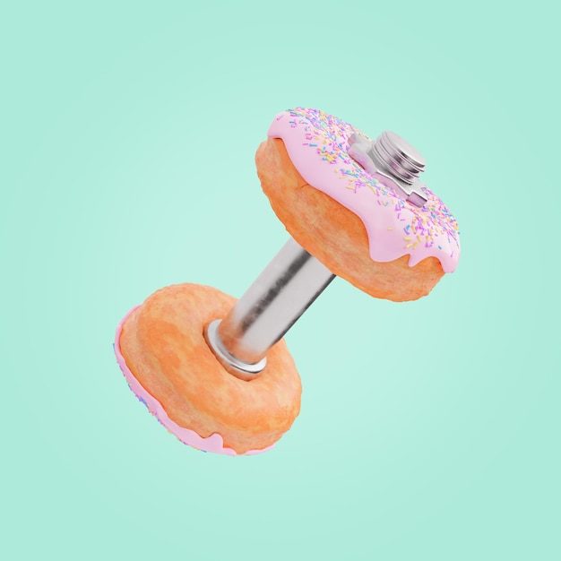 Donut con mancuernas para perder peso ejercicio