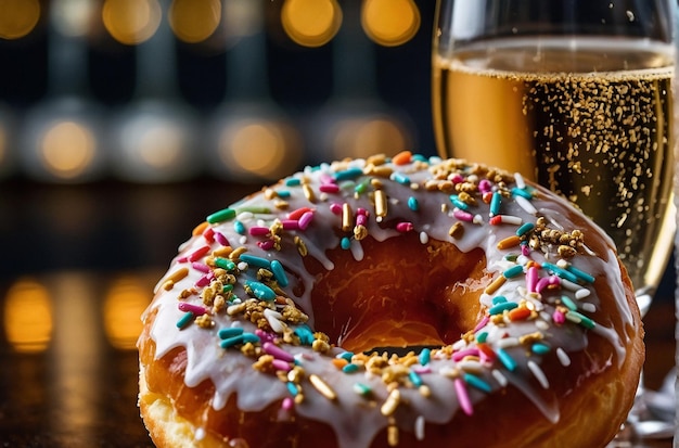 Donut mit Champagner