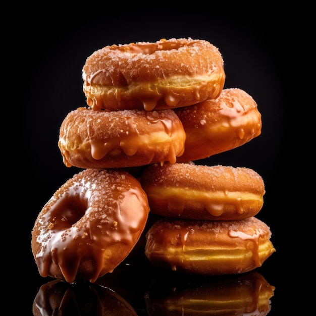 Donut Professional Studio Schuss Lebensmittelfotografie Generative KI