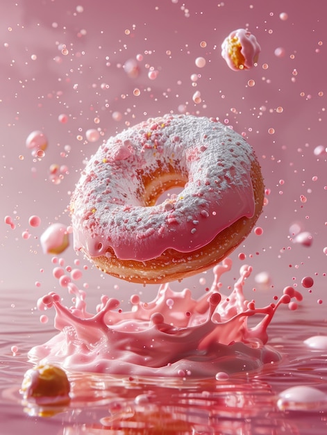 El donut rosado