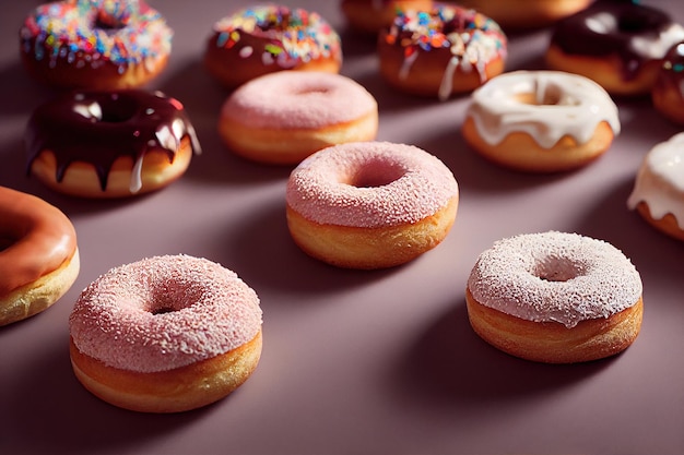 Donuts con azúcar glas