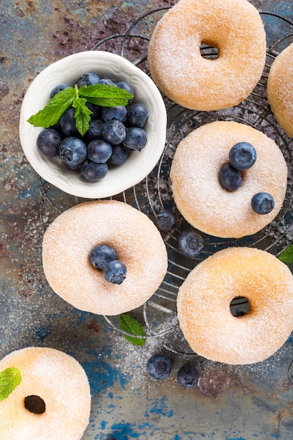 Donuts caseiros com açúcar