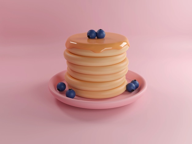 Donuts con chispitas volando sobre renderizado 3D de fondo