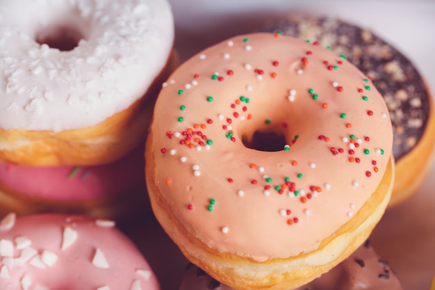 Donuts de colores glaseados