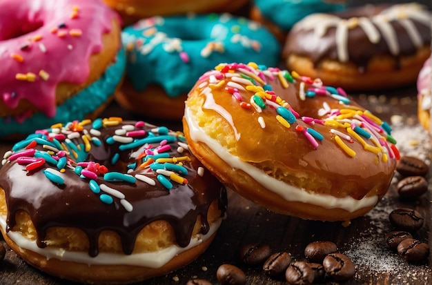 Donuts com café