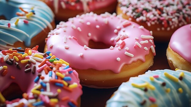 donuts com cobertura colorida