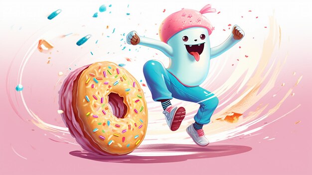 donuts de desenho animado