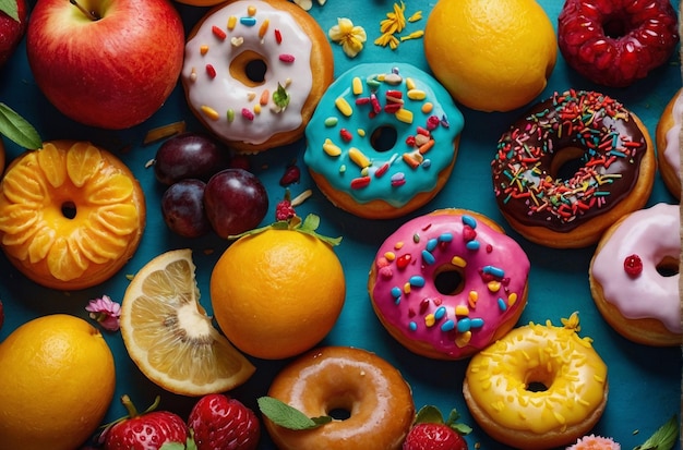 Donuts mit Früchten