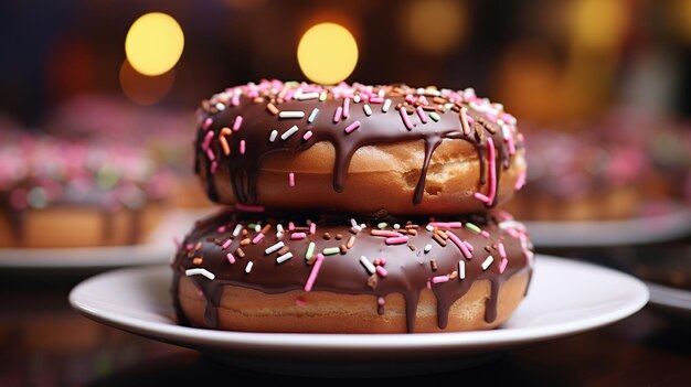 Foto donuts mit schokoladencreme