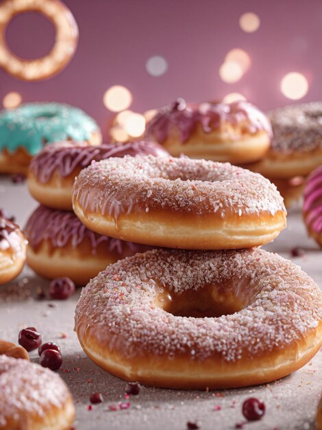 Foto donuts mit süßstoff