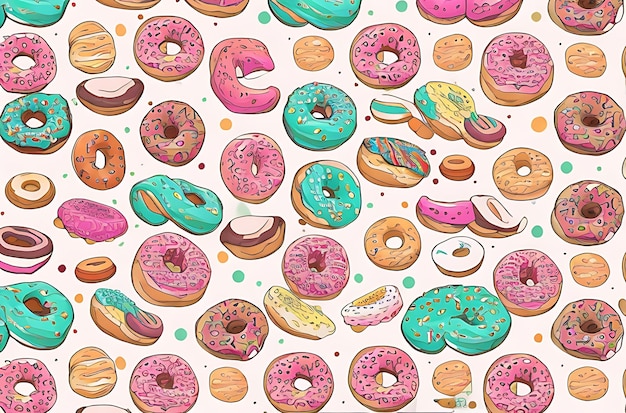 Donuts-Musterillustration