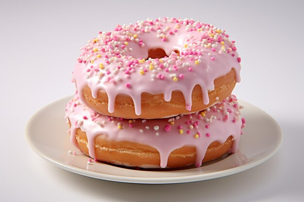 Donuts con una rebanada sacada para mostrar la textura interior