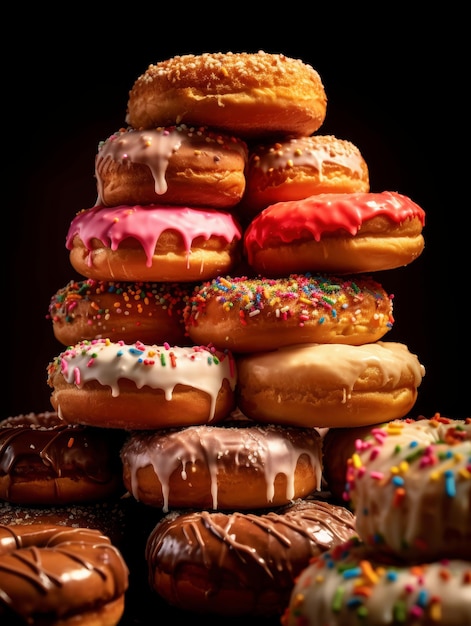 Donuts saborosos e variados