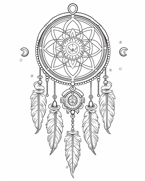 Doodle-Zeichnung in Schwarz-Weiß