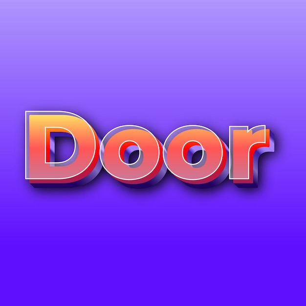 DoorText-Effekt JPG-Hintergrundkartenfoto mit violettem Farbverlauf