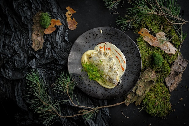 Dorado-Filet mit Kartoffelmousse und Papaya