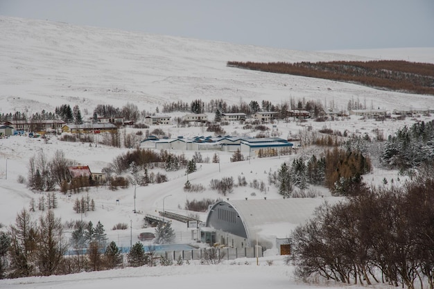 Dorf Laugar in Reykjadalur in Nordisland