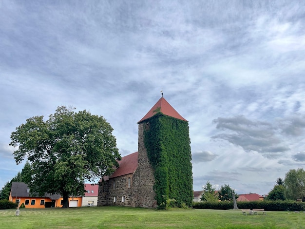 Foto dorfkirche terpt evangelische kirche in luckau, deutschland