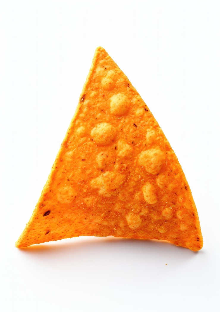 Foto doritos crujientes aislados sobre fondo blanco ia generativa