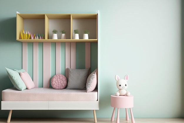 Dormitorio infantil con espacio para copiar