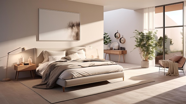 Dormitorio Interior Foto Real Estate Design Generativo AI