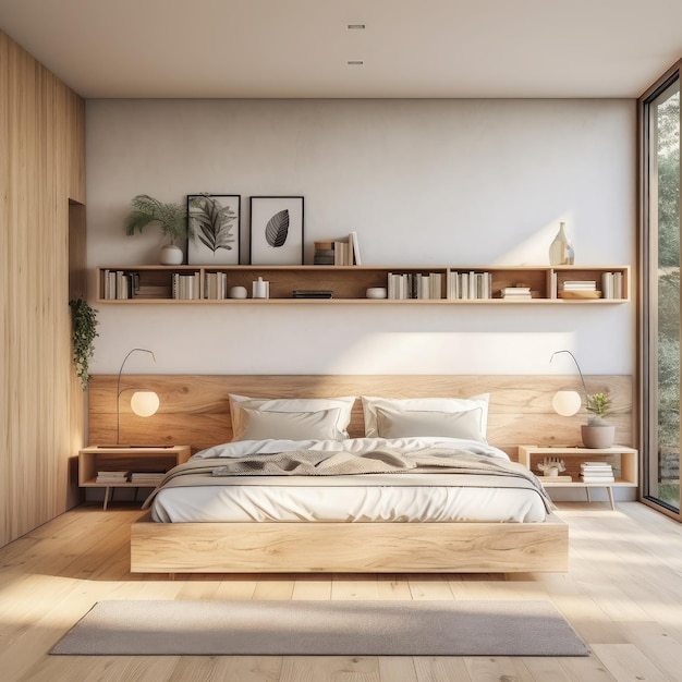 Foto dormitorio moderno con muebles