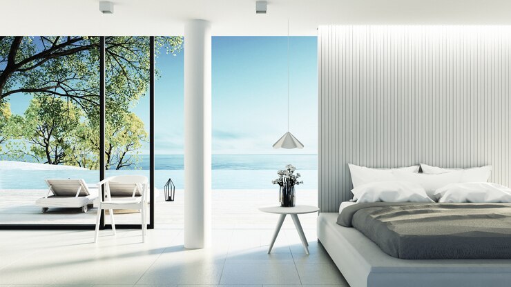Dormitorio de playa interior