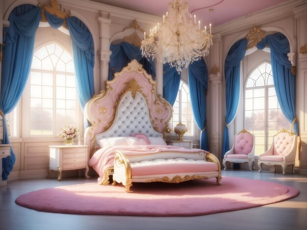 El dormitorio de la princesa en la casa real