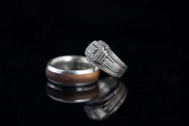 Foto dos anillos de boda - fotografía de producto