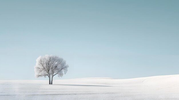 dos árboles en un campo con las palabras hielo en la parte inferior