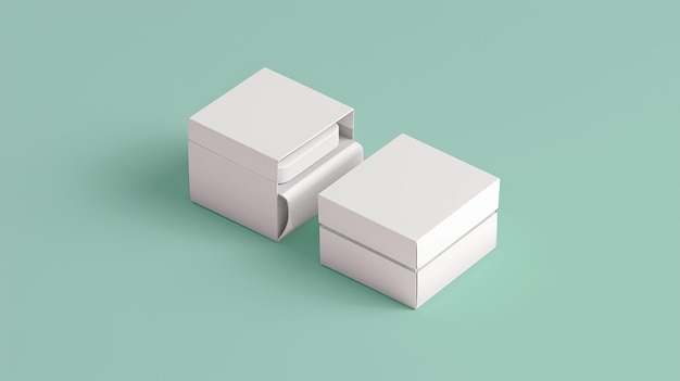 dos cajas están apiladas una encima de la otra