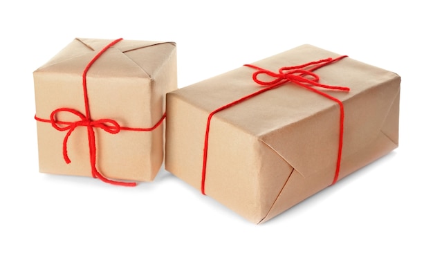 Dos cajas de regalo para paquetes