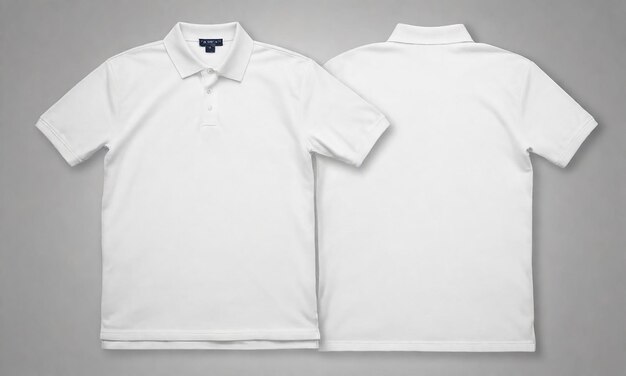 Foto dos camisas blancas con la palabra polo en ellas