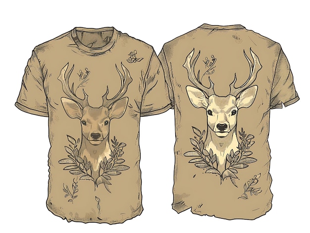 dos camisas con las palabras ciervos en ellas