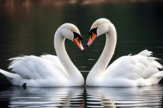 dos cisnes en el lago IA generativa