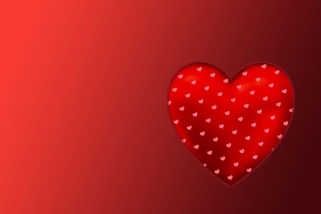 Dos corazones se fusionan símbolo de corazones amorosos plantilla de tarjeta de felicitación día de San Valentín