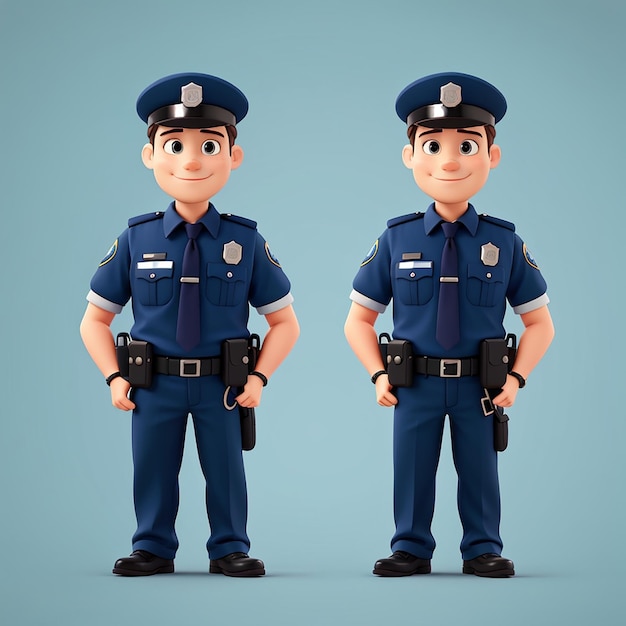 dos figuras de lego de oficiales de policía están uno al lado del otro