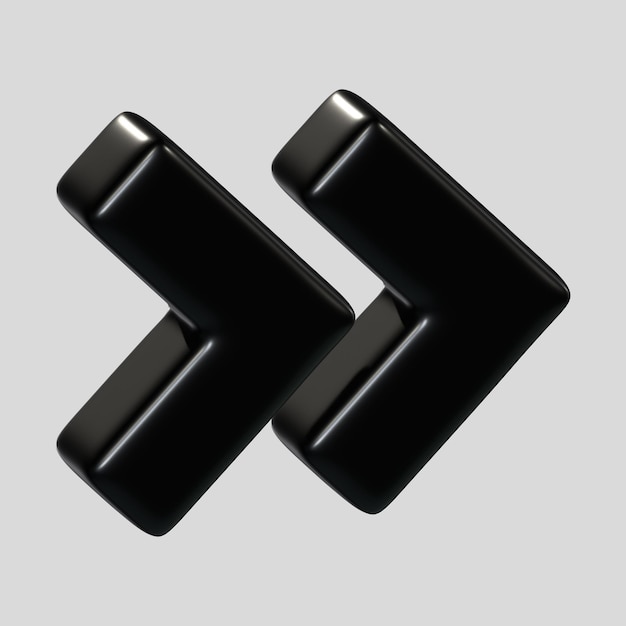 Dos flechas en color 3D